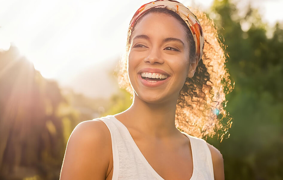 woman smiling